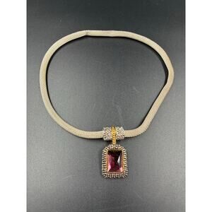 Silver-tone Necklace Premier Designs Collar-style Mesh Chain 18”